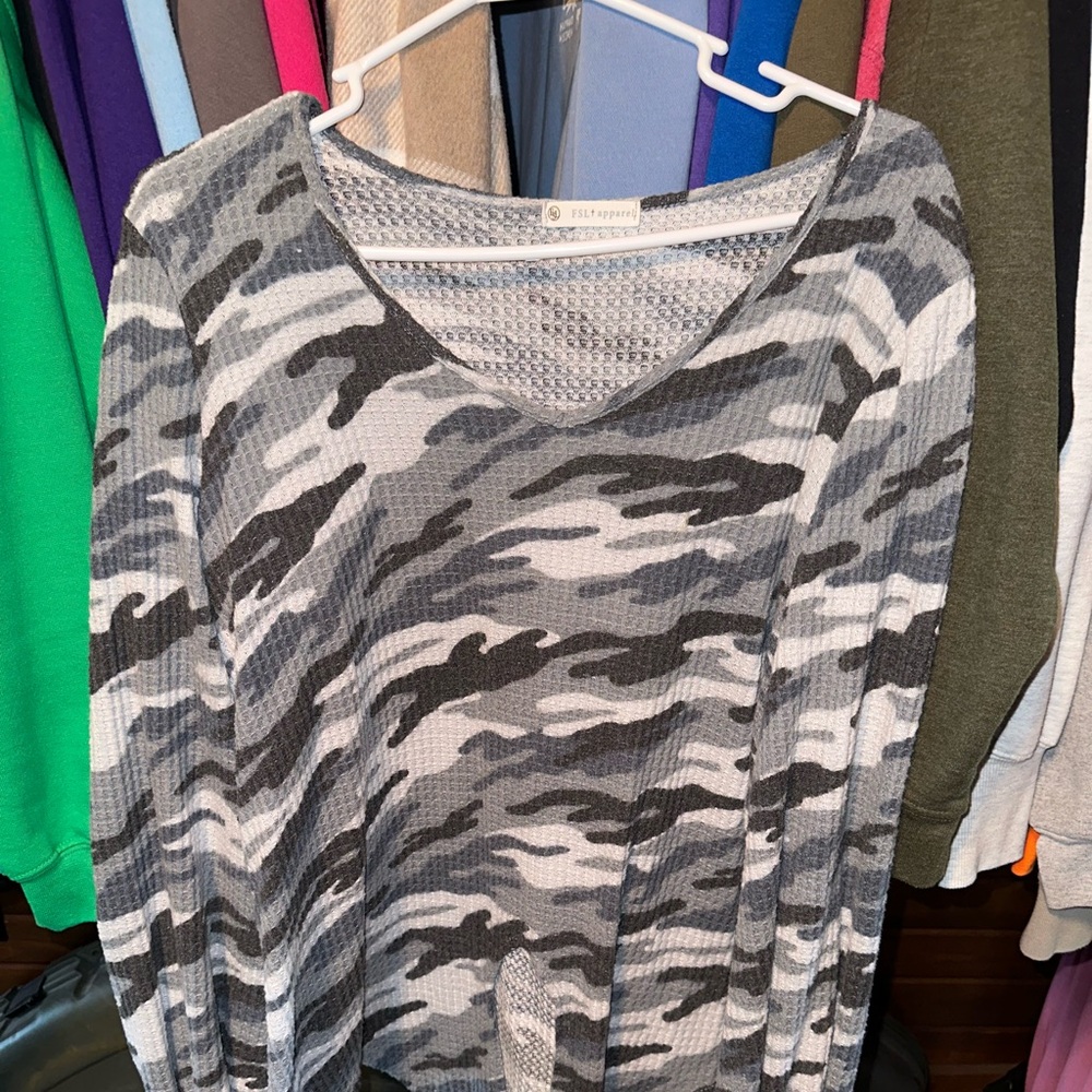 Camouflage Tie Sweater